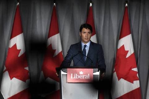 July 5, 2018 - Brampton, Spain - Justin Trudeau, Leader of the Liberal Party of Canada, speaking to supp orters at a Liberal fundraising event in Brampton, Canada on July 5, 2018. Brampton Spain  - ZUMAn230 20180705_zaa_n230_489 Copyright: xArindamxShivaanix