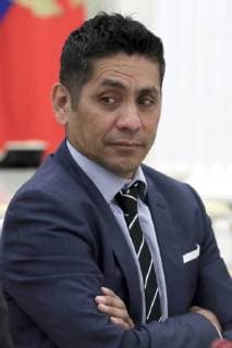 MOSCOW, RUSSIA â€“ JULY 6, 2018: Retired Mexican footballer Jorge Campos Navarrete at a meeting of Russian President Vladimir Putin with football stars at the Moscow Kremlin. Mikhail Metzel TASS  TS088247