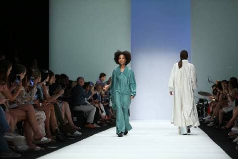 Berlin: Fashion Awards by ACTE Berlin: The photo shows models on the catwalk with the collection spring summer 2019 of the designer Julia Velazquez Berlin Berlin-Mitte Germany  SimonexKuhlmey