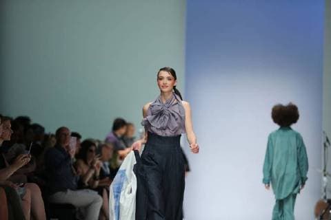 Berlin: Fashion Awards by ACTE Berlin: The photo shows models on the catwalk with the collection spring summer 2019 of the designer Julia Velazquez Berlin Berlin-Mitte Germany  SimonexKuhlmey