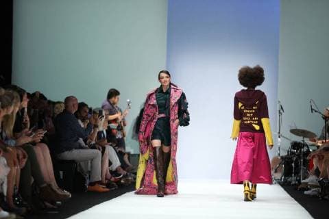 Berlin: Fashion Awards by ACTE Berlin: The photo shows models on the catwalk with the collection spring summer 2019 of the designer Sanna Schubert Berlin Berlin-Mitte Germany  SimonexKuhlmey