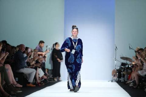 Berlin: Fashion Awards by ACTE Berlin: Designer and winner Malin Busck receives her award at the Rebelpin - Fashion Awards By Acte show during the Berlin Fashion Week Spring Summer 2019 at ewerk on July 5, 2018 in Berlin, Germany. Berlin Berlin-Mitte Germany  SimonexKuhlmey