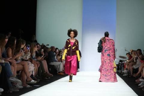 Berlin: Fashion Awards by ACTE Berlin: The photo shows models on the catwalk with the collection spring summer 2019 of the designer Sanna Schubert Berlin Berlin-Mitte Germany  SimonexKuhlmey