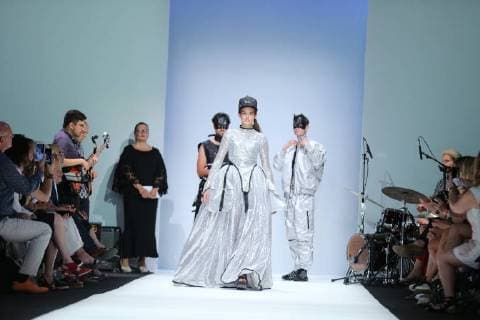 Berlin: Fashion Awards by ACTE Berlin: The photo shows models on the catwalk with the collection spring summer 2019 of the designer Malin Busck Berlin Berlin-Mitte Germany  SimonexKuhlmey
