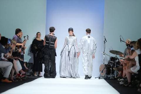 Berlin: Fashion Awards by ACTE Berlin: The photo shows models on the catwalk with the collection spring summer 2019 of the designer Malin Busck Berlin Berlin-Mitte Germany  SimonexKuhlmey