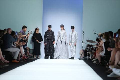 Berlin: Fashion Awards by ACTE Berlin: The photo shows models on the catwalk with the collection spring summer 2019 of the designer Malin Busck Berlin Berlin-Mitte Germany  SimonexKuhlmey