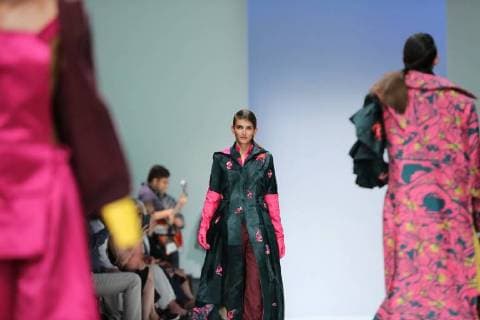 Berlin: Fashion Awards by ACTE Berlin: The photo shows models on the catwalk with the collection spring summer 2019 of the designer Sanna Schubert Berlin Berlin-Mitte Germany  SimonexKuhlmey