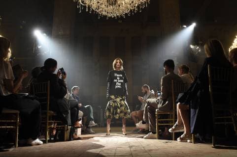 Model at the Lutz Huelle Fashion Show at the Fashion Week Berlin Spring Summer 2019 in the Halle am Berghain Berlin 06 07 2018 Foto:xF.xKernx xFuturexImage