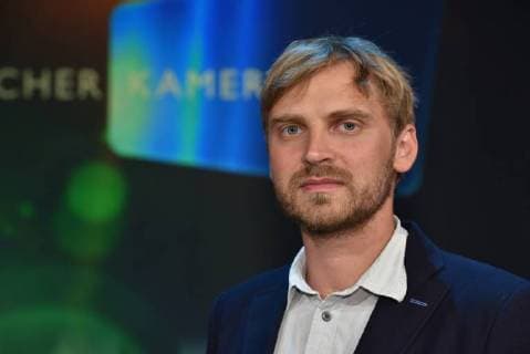 Award Winner Sergej Amirdzhanov Camera for Three Angels for Russia Faith Hope Love documentary film poses on 07 07 2018 in Cologne during a photo session for the award ceremony of the 28 German Camera Award in Cologne