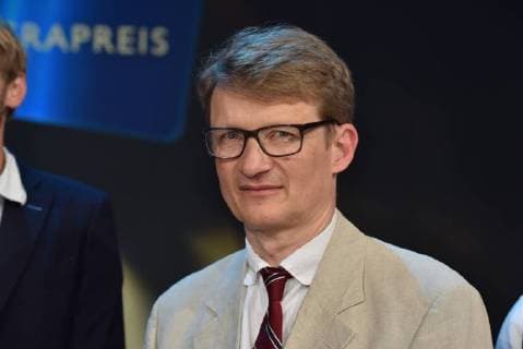 Award Winner Calle Overweg Editing for Three Angels for Russia Faith Hope Love Documentary film poses on 07 07 2018 in Cologne during a photo session for the award ceremony of the 28 German Camera Prize in Cologne