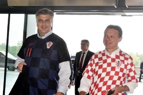 Croatian Prime Minister Andrej Plenkovic leaving for Russia 11.07.2018. Zagreb - Croatian Prime Minister Andrej Plenkovic and President of the Parliament Gordan Jandrokovic are leaving for Russia on the semi-final match of the football world championship between Croatia and England.  DavorxVisnjic PIXSELL