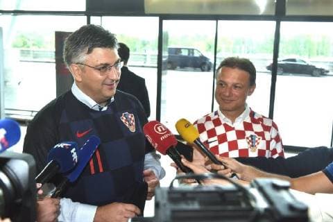 Croatian Prime Minister Andrej Plenkovic leaving for Russia 11.07.2018. Zagreb - Croatian Prime Minister Andrej Plenkovic and President of the Parliament Gordan Jandrokovic are leaving for Russia on the semi-final match of the football world championship between Croatia and England.  DavorxVisnjic PIXSELL
