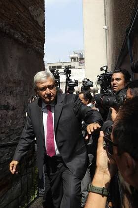 July 11, 2018 - EUM20180711NAC02.JPG.CIUDAD DE MEXICO, Transition Transicion-AMLO.- Andres Manuel Lopez Obrador, virtual presidente electo, se reune la manana de este miercoles 11 de julio del 2018 con un grupo de senadores y diputados electos por Morena. Foto: Agencia EL UNIVERSAL Juan Carlos Reyes Garcia AFBV  - ZUMAu78_ 20180711_zaf_u78_006 Copyright: xJuanxCarlosxReyesxGarciAx