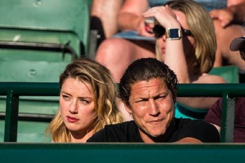 Entertainment Bilder des Tages LONDON, ENG - JULY 11: american actress AMBER HEARD and american art curator VITO SCHNABEL during day nine match of the 2018 Wimbledon on July 11, 2018, at All England Lawn Tennis and Croquet Club in London,England. (Photo by Chaz Niell Icon Sportswire) 305687