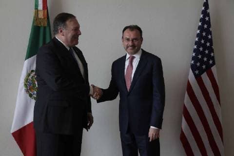 July 13 2018 EUM20180713NAC18 JPG CITY OF MEXICO MeetingReunion Mexico Pompeo United States Secretary of State Mike Pompeo and Foreign Secretary Luis Videgaray meet this Friday, July 13, 2018 at the SRE Photo Agency EL UNIVERSALLuis CortesMAR  - ZUMAu78_ 20180713_zaf_u78_043 Copyright: xElxUniversalx