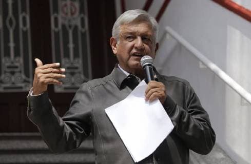 The next president of Mexico, Andres Manuel Lopez Obrador, offers a press conference after meeting with his future cabinet in his campaign house, in Mexico City, Mexico, 18 July 2018. Lopez Obrador reiterated that the austerity in his government and the fight against corruption will lead to a savings of 500,000 million pesos (some 26,427 million dollars), which will go to social programs. Lopez Obrador reiterates savings of 26,400 million dollars with austerity !ACHTUNG: NUR REDAKTIONELLE NUTZUNG!  Copyright: xSashenkaxGutierrezx MEX001 20180715-636672130629953105