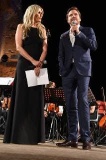 Taormina: Cinematographic Nations Award Evening. In the photo: Daniel Bruhl with Tiziana Rocca  Copyright: xMaurizioxD Avanzox xIPAx xMaurizioxDxAvanzox