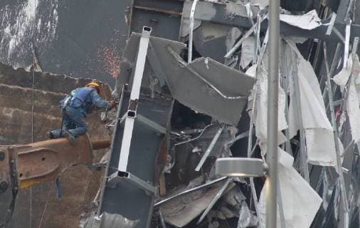 July 14 2018 EUM20180714SOC04 JPG CITY OF MEXICO CollapseDDMRD CDMX July 14, 2018 Mitigation works begin in the Plaza Artz in Periferico at the height of the Pedregal south colony three days after a partial collapse was recorded Photo Agencia EL UNIVERSALAriel OjedaEELG  - ZUMAu78_ 20180714_zaf_u78_050 Copyright: xElxUniversalx