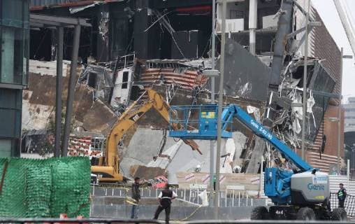 July 14 2018 EUM20180714SOC03 JPG CITY OF MEXICO CollapseDROWD CDMX July 14, 2018 Mitigation works begin in the Plaza Artz in Periferico at the height of the Pedregal south colony three days after a partial collapse was recorded Photo Agencia EL UNIVERSALAriel OjedaEELG  - ZUMAu78_ 20180714_zaf_u78_051 Copyright: xElxUniversalx