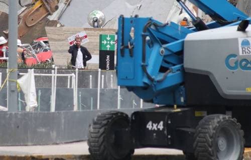 July 14 2018 EUM20180714SOC06 JPG CITY OF MEXICO CollapseDDMRD CDMX July 14th, 2018 Mitigation works begin in Plaza Artz in Periferico at the height of the Pedregal south colony three days after a partial collapse was recorded Photo Agencia EL UNIVERSALAriel OjedaEELG  - ZUMAu78_ 20180714_zaf_u78_052 Copyright: xElxUniversalx