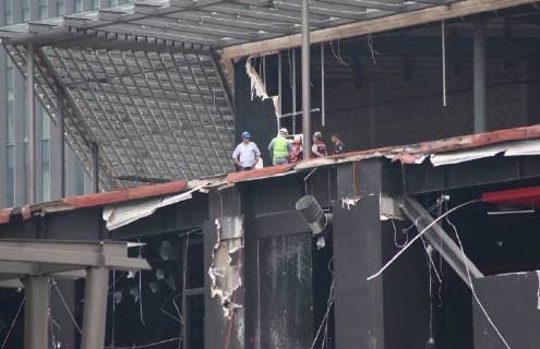 July 14 2018 EUM20180714SOC07 JPG CITY OF MEXICO CollapseDROWX CDMX July 14, 2018 Mitigation works begin in the Plaza Artz in Periferico at the height of the colony Pedregal south three days after a partial collapse was recorded Photo Agencia EL UNIVERSALAriel OjedaEELG  - ZUMAu78_ 20180714_zaf_u78_054 Copyright: xElxUniversalx