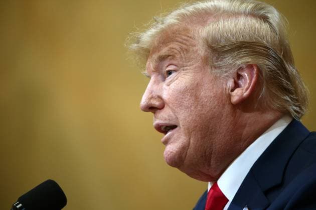 HELSINKI, FINLAND â€“ JULY 16, 2018: US President Donald Trump speaks during a news conference following talks with Russian President Vladimir Putin at the Presidential Palace. Valery Sharifulin TASS  TS089D08