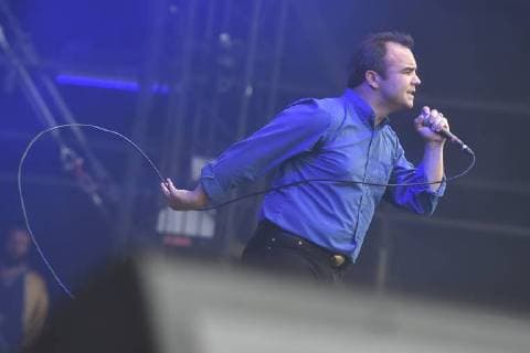 Singer Samuel T. Herring of Future Islands music band performs during the 17th Colours of Ostrava music festival, on July 18, 2018, in Ostrava, Czech Republic. (CTKxPhoto JaroslavxOzana) CTKPhotoP201807180922101  JAO 06