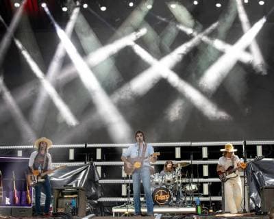 July 19, 2018 - Twin Lakes, Wisconsin, U.S - JESS CARSON, MARK WYSTRACH and CAMERON DUDDY of Midland during the Country Thunder Music Festival in Twin Lakes, Illinois Twin Lakes U.S. - ZUMAs135 20180719_zap_s135_048 Copyright: xDanielxDeSloverx
