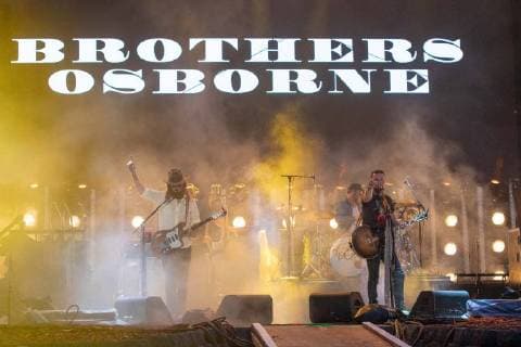 July 20, 2018 - Twin Lakes, Wisconsin, U.S - JOHN OSBORNE and T. J. OSBORNE of The Brothers Osborne during the Country Thunder Music Festival in Twin Lakes, Illinois Twin Lakes U.S. - ZUMAs135 20180720_zap_s135_022 Copyright: xDanielxDeSloverx