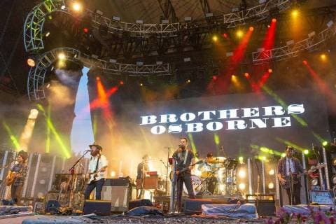 July 20, 2018 - Twin Lakes, Wisconsin, U.S - JOHN OSBORNE and T. J. OSBORNE of The Brothers Osborne during the Country Thunder Music Festival in Twin Lakes, Illinois Twin Lakes U.S. - ZUMAs135 20180720_zap_s135_024 Copyright: xDanielxDeSloverx