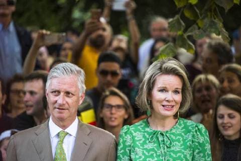 Entertainment Themen der Woche KW29 Entertainment Bilder des Tages King Philippe - Filip of Belgium and Queen Mathilde of Belgium pictured during a Royal Visit to the Fete au parc - Feest in het Park celebrations on the Belgian National Day in the Parc de Bruxelles - Warandepark, Saturday 21 July 2018.  LAURIExDIEFFEMBACQ 05390364