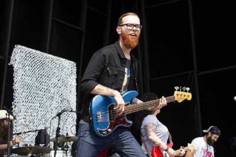 July 22, 2018 - Brooklyn, Michigan, U.S - ASHLEY MCBRYDE S bass guitarist CHRIS SANCHO performs for fans at the Faster Horses Country Music Festival. Brooklyn U.S. - ZUMAm242 20180722_zap_m242_032 Copyright: xScottxMapesx