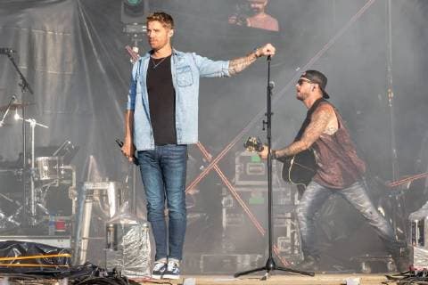 July 22, 2018 - Twin Lakes, Wisconsin, U.S - BRETT YOUNG during the Country Thunder Music Festival in Twin Lakes, Illinois Twin Lakes U.S. - ZUMAs135 20180722_zap_s135_027 Copyright: xDanielxDeSloverx