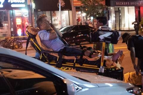 July 22, 2018 - Toronto, Ontario, Canada - Toronto, CAN, 22 Jul 2018 - Toronto Mayor John Tory addresses the media after as many as 15 people have been shot, two have died, after a gunman opened fire on Danforth avenue West of Logan Avenue Sunday evening shortly after 10 PM on July 22, 2018. Toronto Canada - ZUMAb167 20180722_zap_b167_002 Copyright: xVictorxBirox