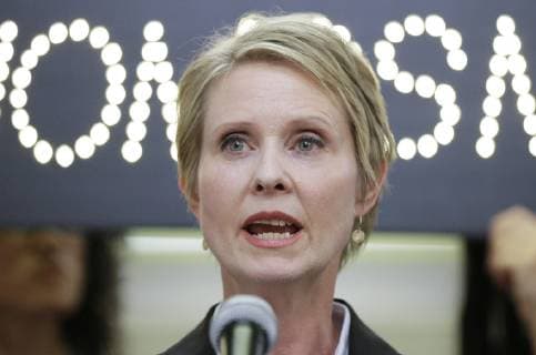 Democratic candidate for governor Cynthia Nixon speaks at a press conference at the Broadway-Lafayette Subway Station in New York City on July 23, 2018. With less than two months before the Democratic primary in New York, Gov. Andrew M. Cuomo has maintained a lead over opponent Cynthia Nixon.  NYP2018072351 JOHNxANGELILLO