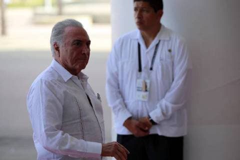 Brazilian President Michel Temer attends the 13th Summit of the Pacific Alliance in Puerto Vallarta, Mexico, 24 July 2018. The Summit is being held this July 23 and 24 in the resort of Puerto Vallarta, in the Mexican Pacific. 13th Summit of the Pacific Alliance, in Mexico !ACHTUNG: NUR REDAKTIONELLE NUTZUNG!  Copyright: xJosexMendezx MEX01 20180724-636680544423253021