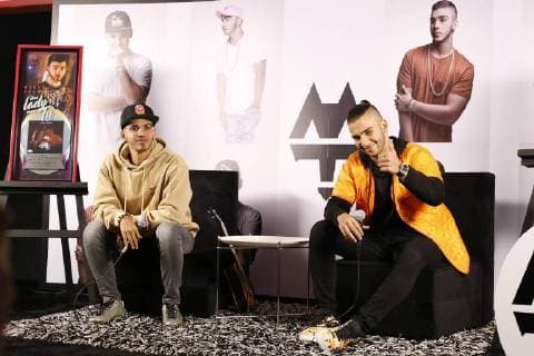 Manuel Turizo Pressetermin in Mexiko-Stadt July 24, 2018 - EUM20180724ESP03.JPG.CIUDAD DE MEXICO Music Musica-Julian-Turizo.- Los cantantes colombianos Julian y Manuel Turizo durante una conferencia de prensa en la que reciben doble Platino por las canciones Esperandote y Una lady como tu , el martes 24 de julio de 2018. Foto: Agencia EL UNIVERSAL Agustin Salinas EVZ  - ZUMAu78_ 20180724_zaf_u78_017 Copyright: xAgustinxSalinasx