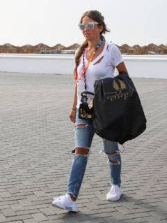 BAKU, AZERBAIJAN - JULY 26, 2018: TV presenter Yulia Baranovskaya seen ahead of the opening of the Zhara music festival at the Sea Breeze Resort hotel. Vyacheslav Prokofyev TASS  TS08AC3D