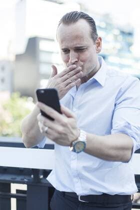 Man blowing a kiss at smartphone  Copyright: GabrielxSanchez B08315237
