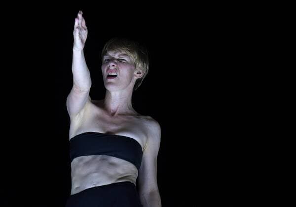Performance of the opera Penthesilea at the Salzburg State Theater as part of the Salzburg Festival 2018 This picture shows the actress Sandra Hüller as Penthesilea 2018 Performance of the opera Penthesilea at the Landestheater Salzburg as part of the Salzburg Festival 2018
