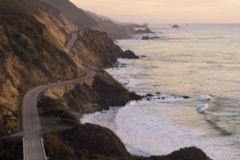 The Pacific Coast State Route Highway One in Pfeiffer Big Sur State Park between Los Angeles and San Francisco in California, United States of America, North America Copyright: AlexxTreadway 1225-1214