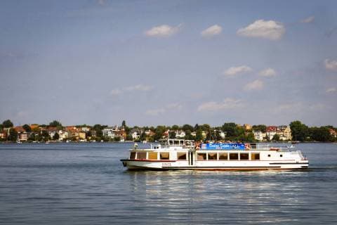 Berlin Treptow - Köpenick, Dampfer der Stern- und Kreisschifffahrt auf Müggelsee Berlin *** Berlin Treptow Köpenick Steamship of the Stern and Kreisschifffahrt on Müggelsee Berlin