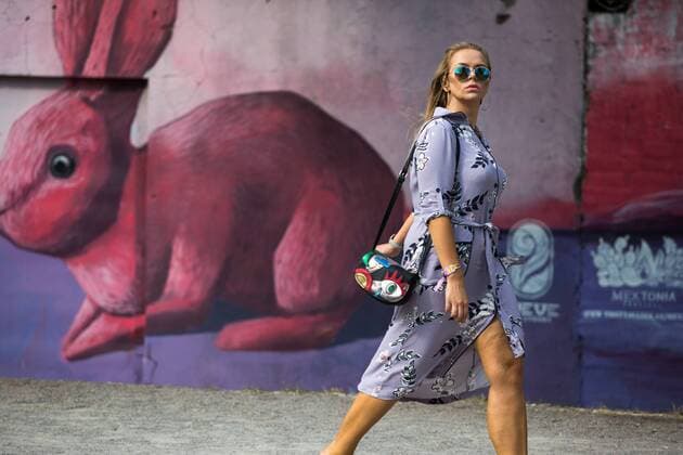 A chic showgoer attending the Sweet Spot music festival in Tallinn, Estonia - July 28, 2018 - Sweet Spot Festival - Day 2, Tallinn Estonia  Copyright: xZachxChasex h_00530110