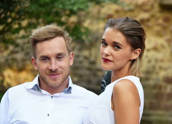 30 07 2018 xmubikx 68 Bad Hersfelder Festspiele 2018 Prominent Guests Actor Samuel Koch with wife Actress Sarah Elena Koch