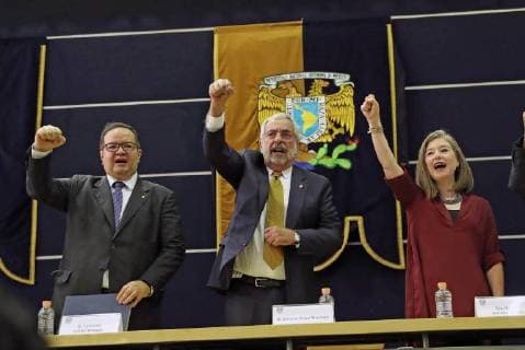 July 30 2018 EUM20180730NAC03 JPG CITY OF MEXICO Aniversary Student Movement Enrique Graue Wiechers Rector Center of the National Autonomous University of Mexico UNAM Leonardo Lomeli Vanegas Secretary General Izq and Monica Gonzalez General Attorney of the Maximum House of Studies during the ceremony for the 50th anniversary of the student movement of 1968 this July 30, 2018 Pho  - ZUMAu78_ 20180730_zaf_u78_003 Copyright: xElxUniversalx
