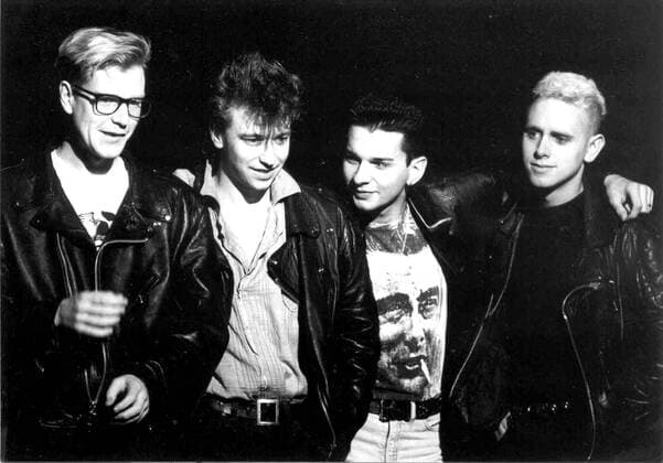 09-05-1986-LAUSANNE-SWITZERLAND: The rock festival continues at the same time as the international competition of the television series called La Rose d or de Montreux . Here, the rock group Depeche Mode.  x686333x