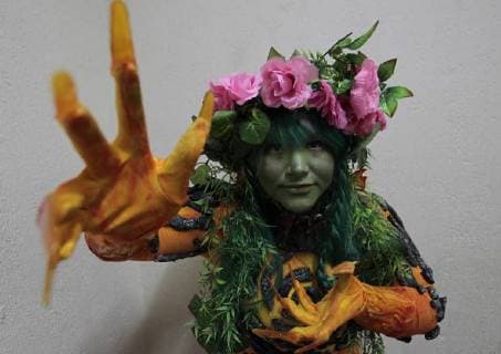 Tania Ortega known as Bluedetine poses with her Te Fiti costume during the National Cosplay Contest (CNC), a disputed championship in which fifteen players selected from different parts of the country will put try their costumes, and their love, for this subculture of Japanese origin, in Mexico City, Mexico, on 5 August 2018. The cosplay , passage to an alternate reality full of talent in Mexico !ACHTUNG: NUR REDAKTIONELLE NUTZUNG!  Copyright: xMarioxGuzmánx MEX20 20180806-636691195317679464