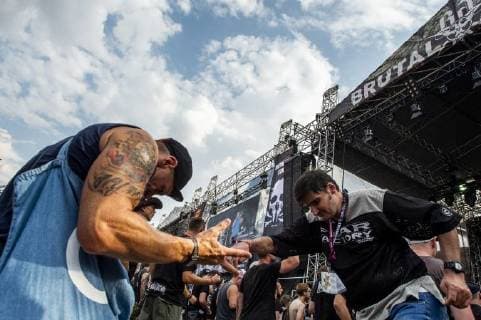 The heavy metal festival Brutal Assault in the fort Josefov in Jaromer, Nachod district, Czech Republic, starts on Wednesday, August 8, 2018. About hundred thirty bands will perform during four days of the festival. (CTKxPhoto DavidxTanecek) CTKPhotoP201808080856801  TAD 002