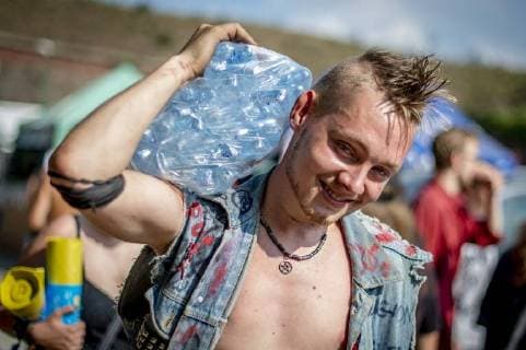 The heavy metal festival Brutal Assault in the fort Josefov in Jaromer, Nachod district, Czech Republic, starts on Wednesday, August 8, 2018. About hundred thirty bands will perform during four days of the festival. (CTKxPhoto DavidxTanecek) CTKPhotoP201808080865301  TAD 016