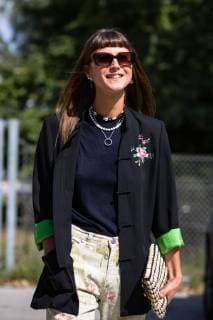 A chic showgoer attending the By Malene Birger runway show during Copenhagen Fashion Week - Aug 9, 2018 - CPHFW: Spring 2019 Street Style Day 3, Copenhagen Denmark  Copyright: xZachxChasex h_00535969